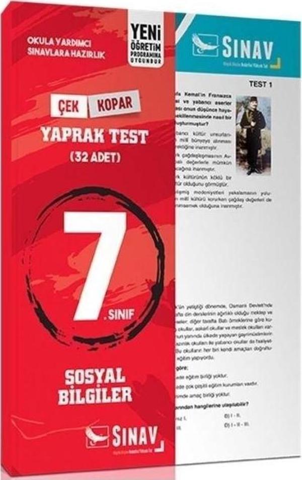 7. Sınıf Sosyal Bilgiler Yaprak Test Sınav Yayınları - Sınav Yayınları - Image 1