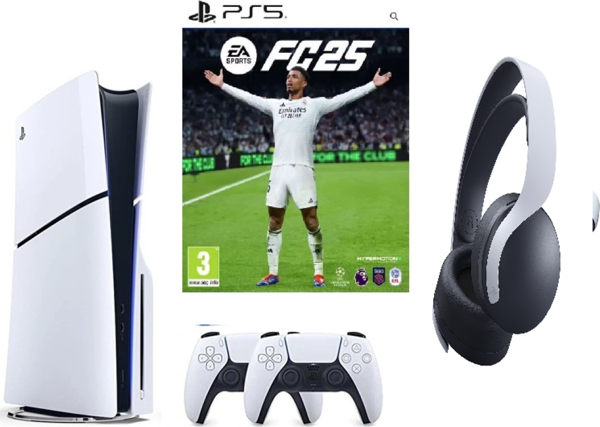SONY Playstation 5 slim + 2.kol dualsense + ps5 Pulse 3D Kulaklık + Ps5 FC25 ( İthalatçı Garantili ) - Image 1