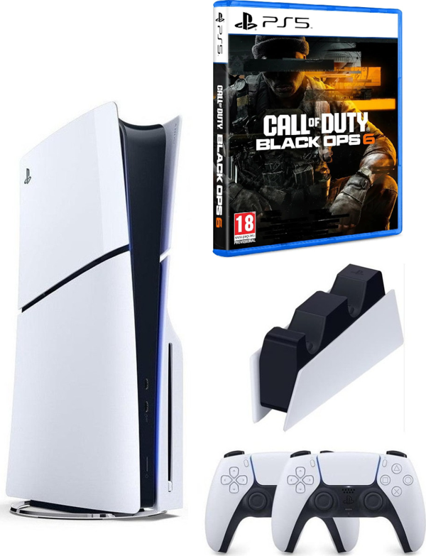SONY Playstation 5 slim + 2.kol dualsense + ps5 şarj istasyonu + Ps5 COD Black Ops 6 ( İthalatçı Garantili ) - Image 1
