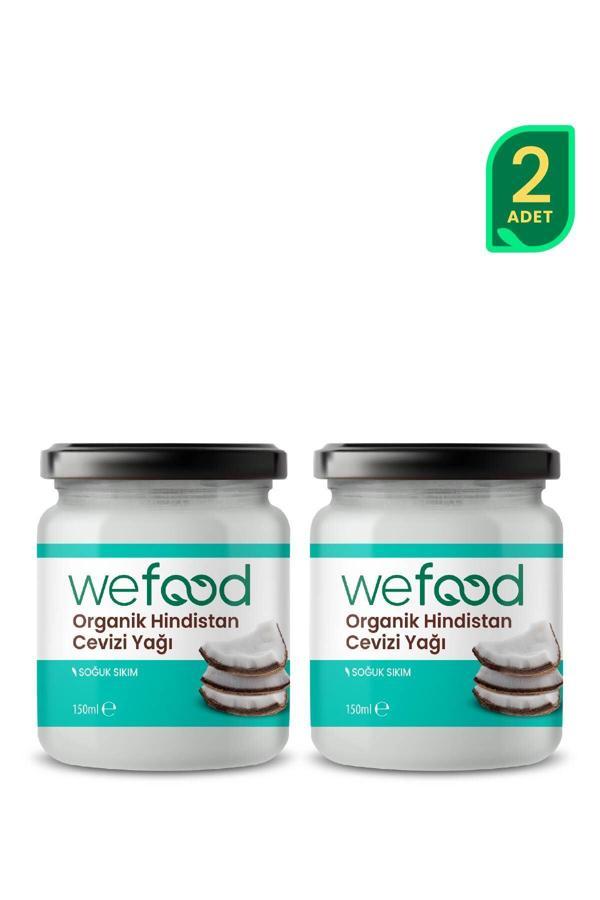 Wefood Organik Hindistan Cevizi Yağı 150 ml 2'li (Soğuk Sıkım) - Image 1