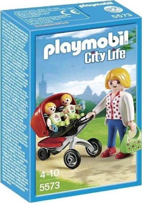 Playmobil Mother with Twin Stroller 5573 - Image 1