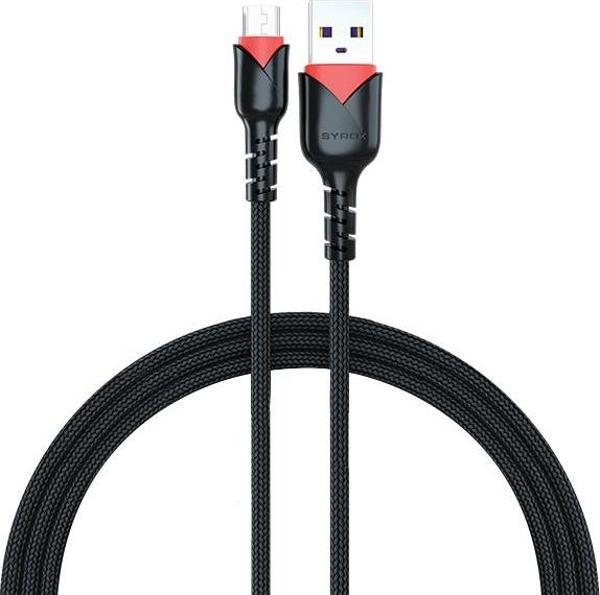 Syrox C91 2.0A 1mt Micro USB Şarj & Data Kablosu - Siyah - Image 1