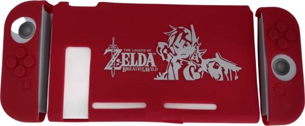 YUES Switch Silikon Kılıf Joy-con Koruyucu Kılıf Zelda Desenli Kırmızı - Image 1