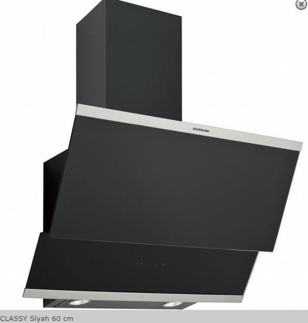 SilverLine 3420 Classy Siyah 60cm Davlumbaz - Image 1