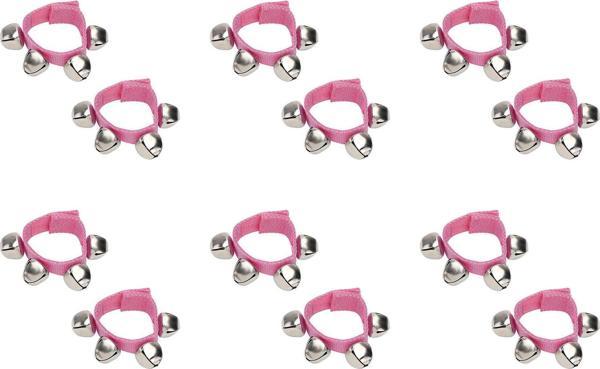 Jwin BZ-402S 6'lı Bilek Zili Orff - Ritim Aleti Seti - Pembe - Image 1