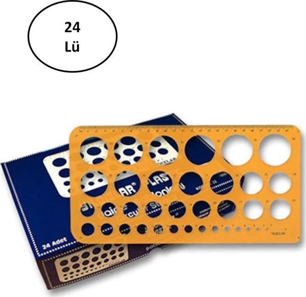 Yıldızlar Daire Şablonu Büyük 24'lü - Image 1
