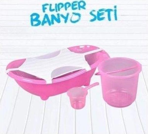 Flipper Bebek Banyo Küvet Seti - 4'lü Bebek Banyo Küveti - Image 1
