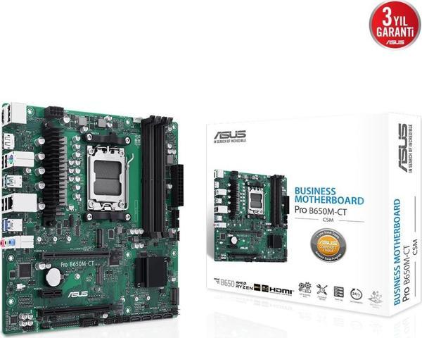 ASUS PRO B650M-CT-CSM DDR5 AMD B650 AM5 Soket DDR5 6400+(OC)MHz mATX Anakart - Image 1