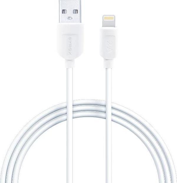 Syrox C12 2.0A 1mt USB-A - Lightning Şarj Kablosu - Beyaz - Image 1