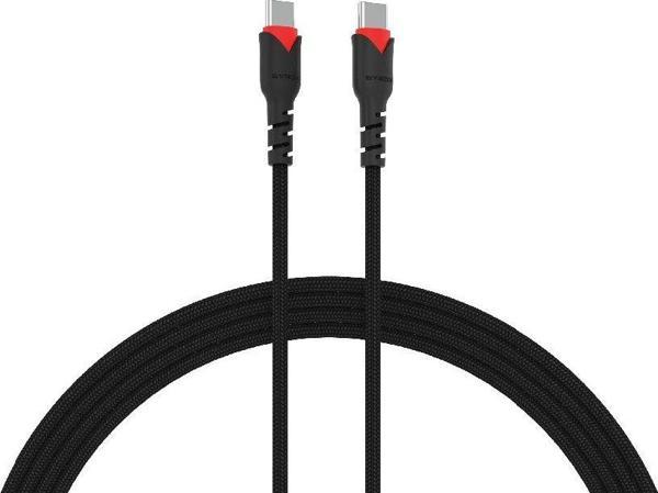 Syrox C130T 30W PD 1.10mt Örgülü Type-C - Type-C Şarj & Data Kablosu - Siyah - Image 1