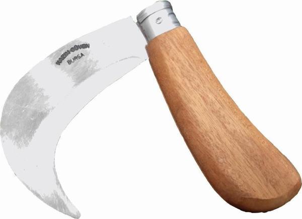 Aşı Bıçağı Çakısı Eğri Dövme Bıçak Battal Boy  Bursa Kazım Güven - Image 1