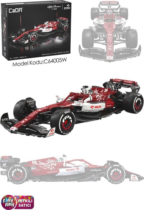 Cada Alfa Romeo F1 Orlean C42 -C64005W (1868 Parça) Oyuncak Yapım Seti - Image 1