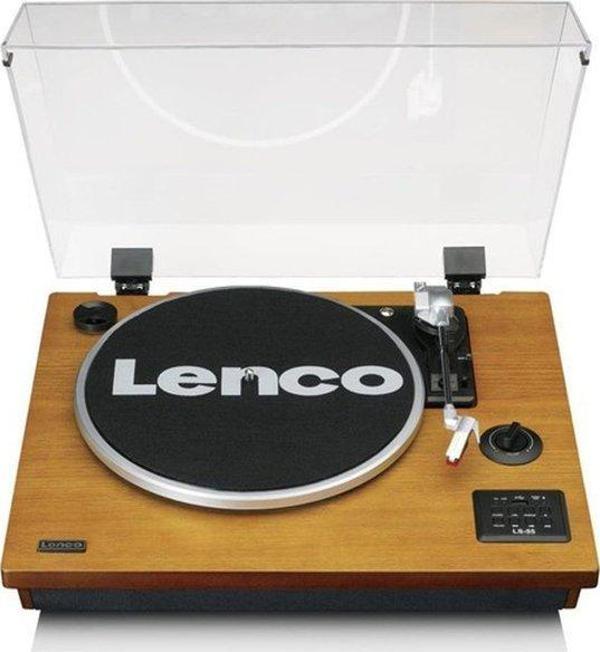 Lenco LS-55WA Entegre 2 Hoparlörlü Bluetoothlu Ahşap Pikap - Image 1
