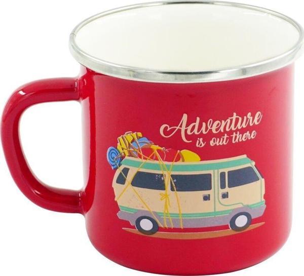 Orcamp Retro Emaye Karavan 180 ml Kupa OUT-1900 Kırmızı - Image 1