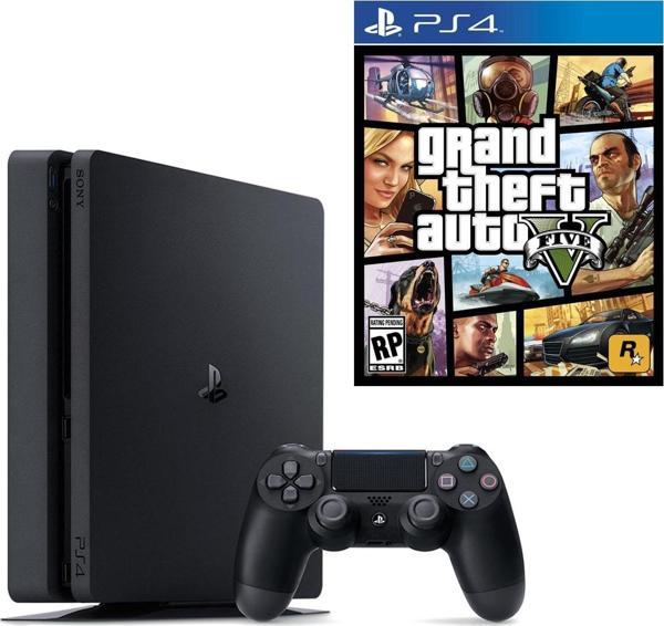 Sony Playstation 4 Slim 500 GB + PS4 GTA 5 - Image 1