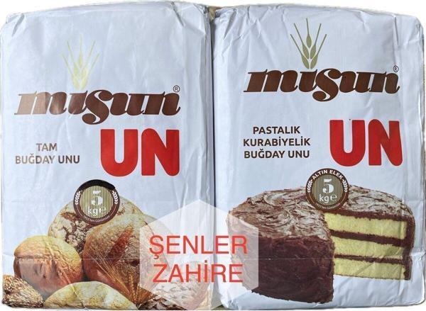 Mis - 5 Kg Tam Buğday Unu Ve 5 Kg Pastalık Kurabiyelik Buğday Unu - 2 Li Ekonomik Ürün - Image 1