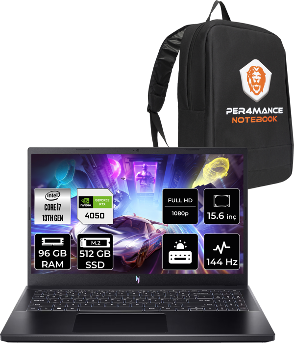 Acer Nitro V 15 i7 13620H 96GB 512GB SSD RTX4050/6GB 144Hz FHD 15.6" FDOS Gaming Laptop  - Image 1