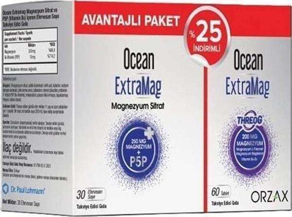Ocean ExtraMag 30 Saşe + ExtraMag Threog 60 Tablet - Image 1
