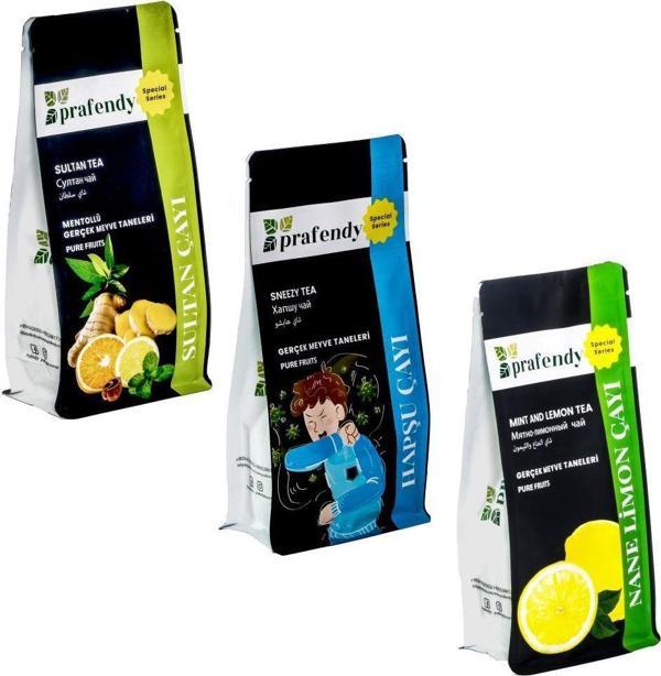PRAFENDY SULTAN - HAPŞU - NANE LİMON ÇAYI, GERÇEK MEYVE TANELİ 3 x 250 Gr - Image 1