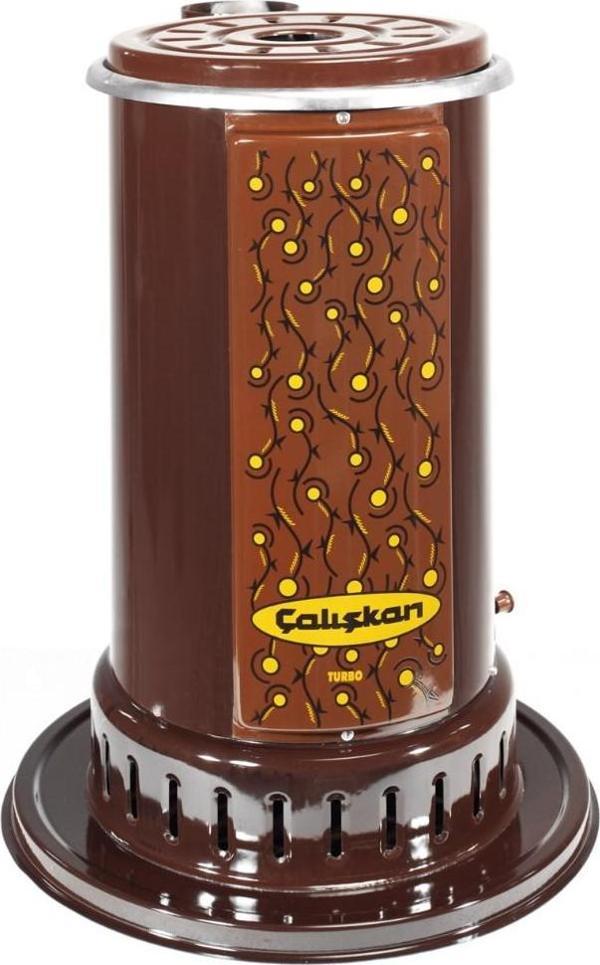 Çalışkan 103 Kahverengi Yuvarlak Üstten Çıkışlı Soba - Image 1