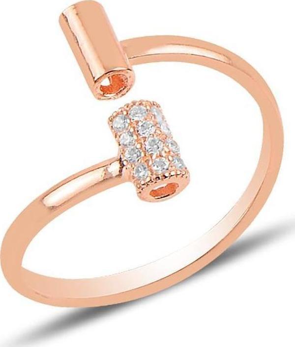 Gümüş ayarlamalı tarz yüzük SGTL9957BEYAZ  - Image 1