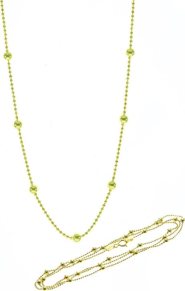 Gümüş 45 cm altın yaldızlı hepsi top top zincir  - Image 1
