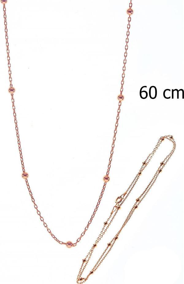 Gümüş 60 cm top top zincir  - Image 1