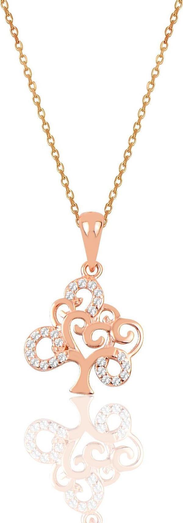 Gümüş ağaç modeli kolye  - Image 1