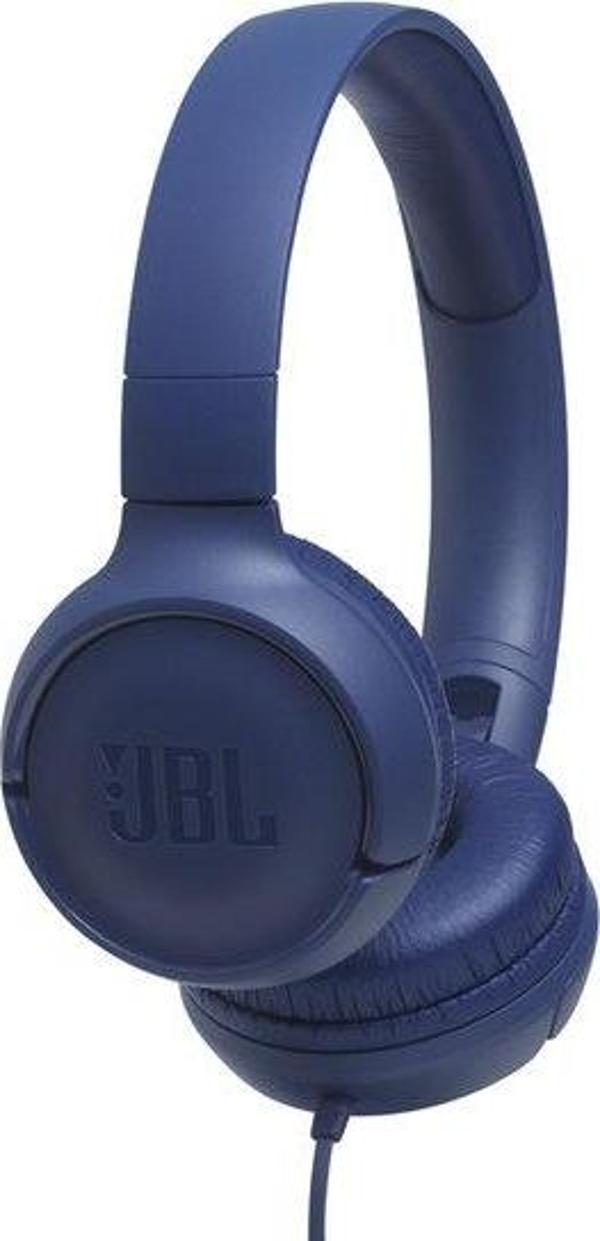 JBL Tune 500 Kablolu Mavi Kulak Üstü Kulaklık - Image 1