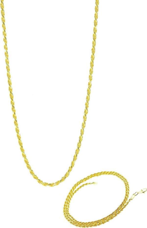 Gümüş altın yaldızlı burgu zincir  - Image 1