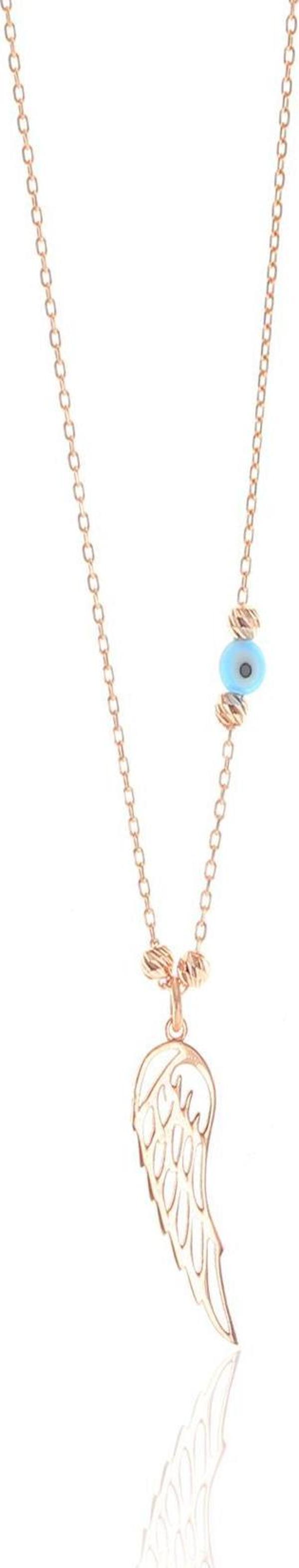 Gümüş dorica toplu kanat kolye  - Image 1