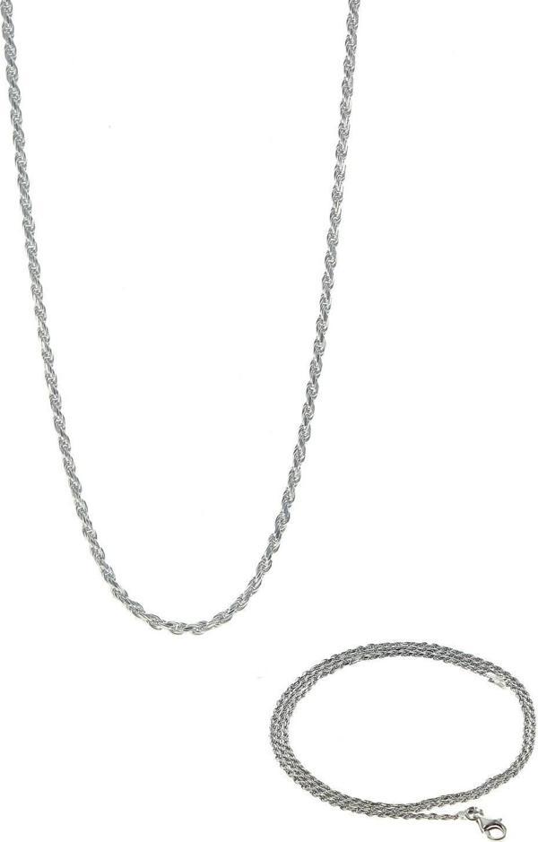 Gümüş rodyumlu burgu zincir  - Image 1