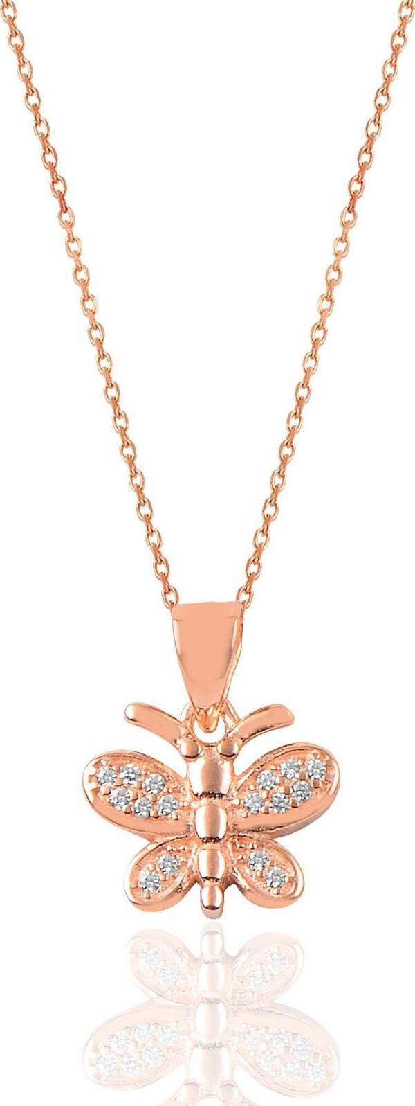 Gümüş kelebek modeli kolye  - Image 1