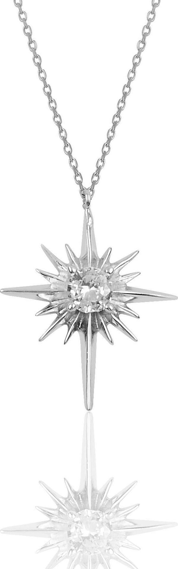 Gümüş kutup yıldızı modeli kolye SGTL10077  - Image 1