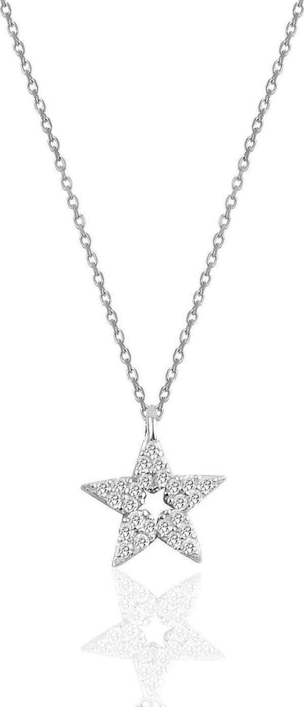 Gümüş rodyumlu lotus modeli kolye  - Image 1