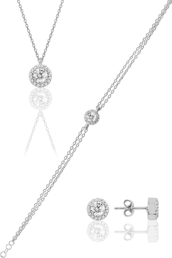 Gümüş pırlanta modeli set  - Image 1