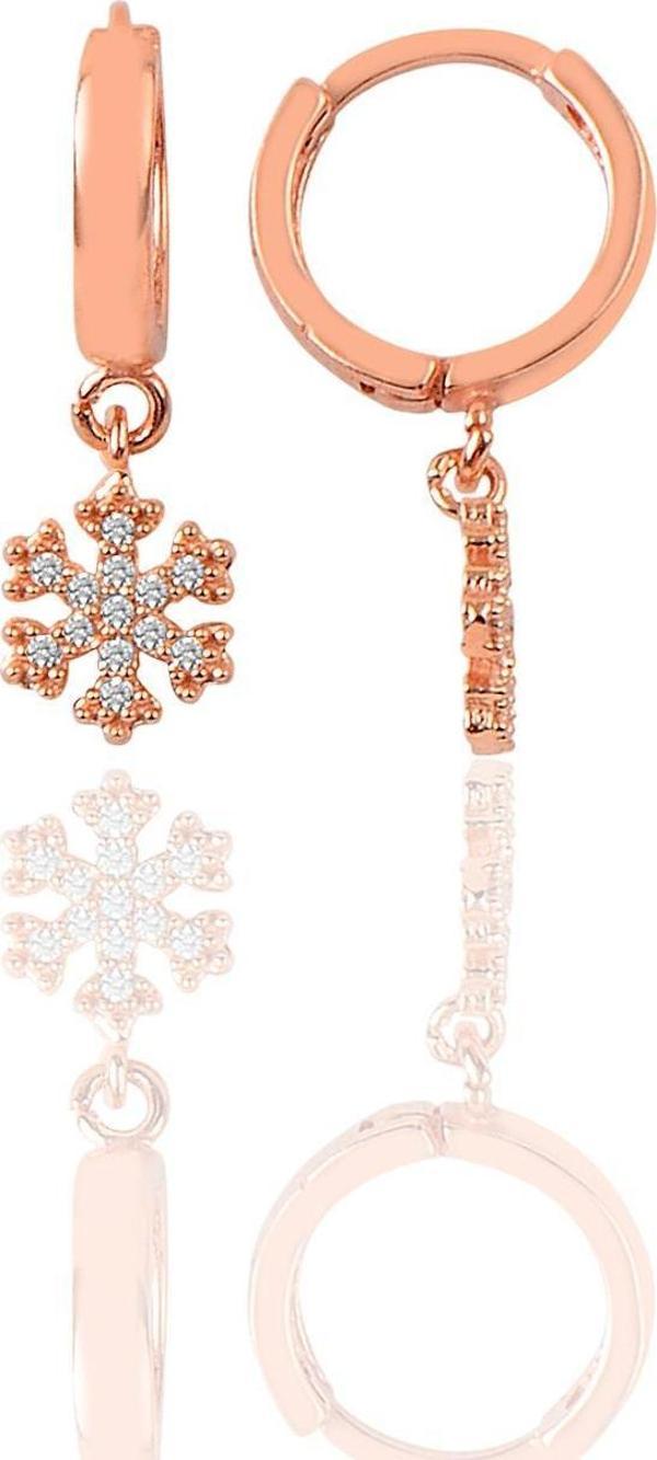 Gümüş taşlı kartanesi modeli halka küpe  - Image 1