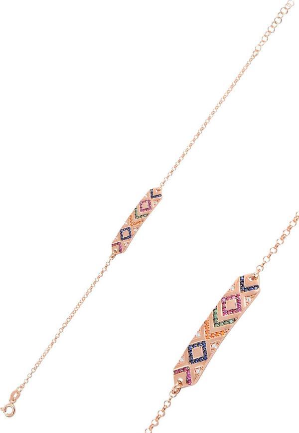 Gümüş rose kilim bileklik  - Image 1