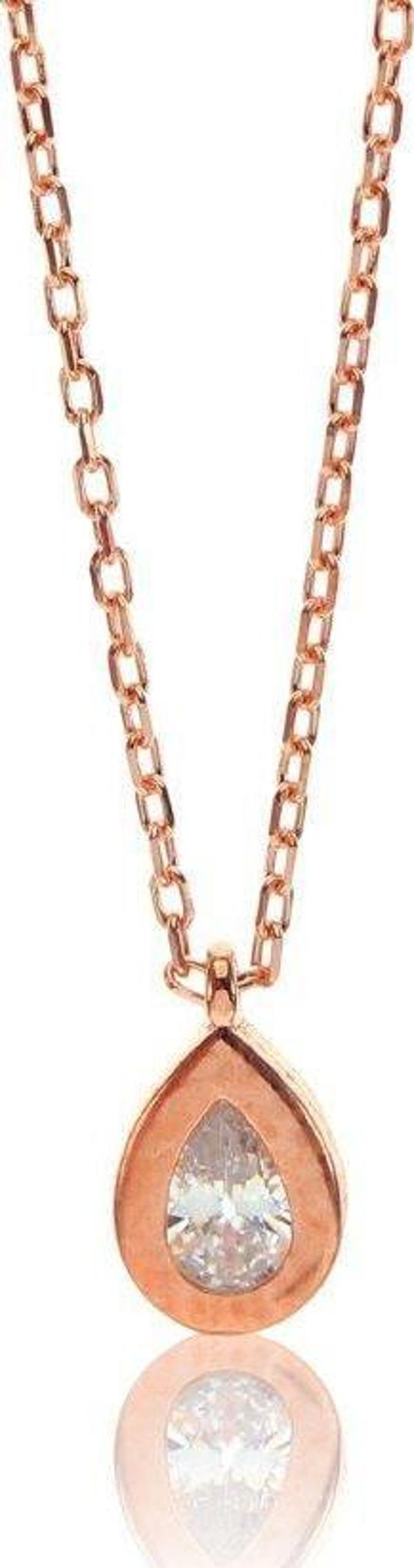 Mini pırlanta modeli damla kolye  - Image 1