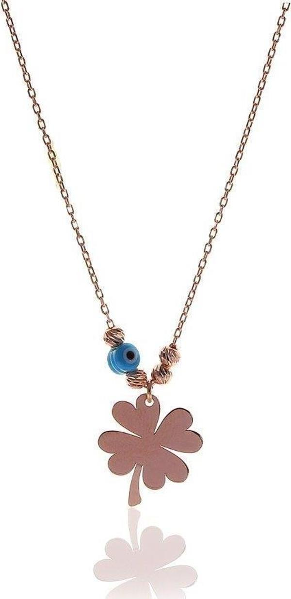 Rose Nazarlı Yonca kolye  - Image 1