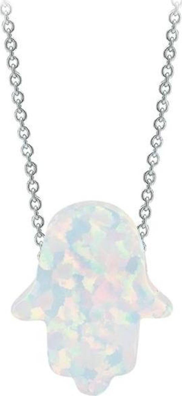 opal taşlı fatma ana eli kolye  - Image 1