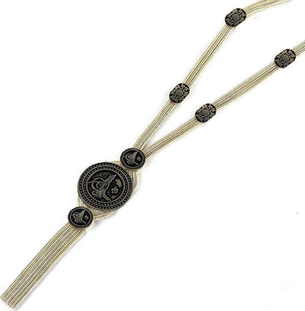 osmanlı tuğralı uzun midyat hasırı kolye  - Image 1