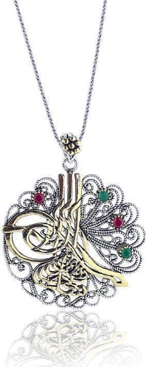 osmanlı tuğrası telkari kolye  - Image 1
