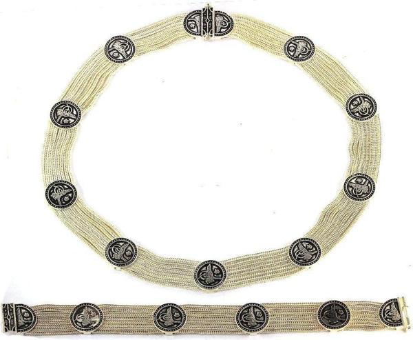 midyat hasırı osmanlı tuğralı motifli takım  - Image 1