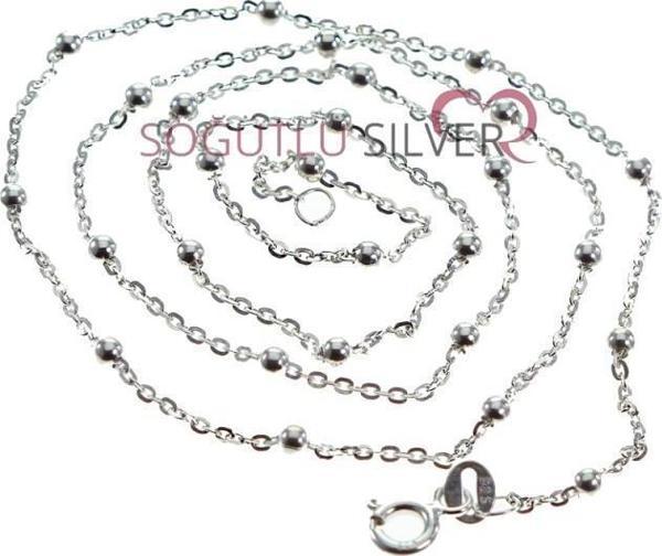 Top top  Gümüş Zincir Rose(toplu Zincir)  - Image 1