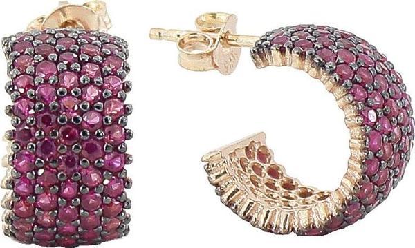 tamtur beş sıra füşe taşlı küpe  - Image 1