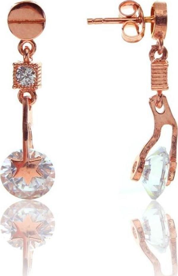 Zirkon taşlı yıldız küpe  - Image 1