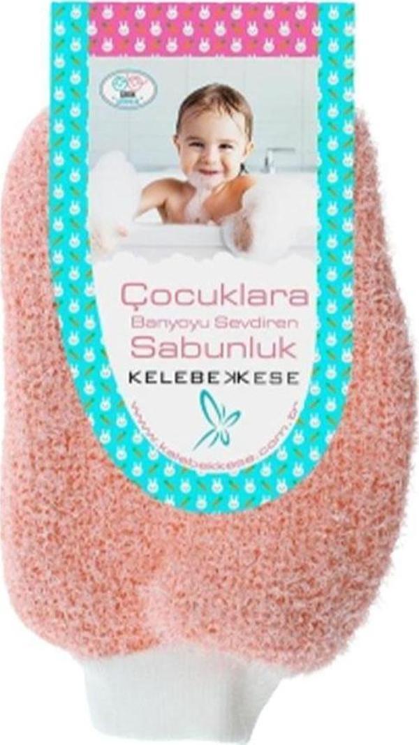 Kelebek Kese Çocuklara Banyoyu Sevdiren Sabunluk Pembe - Image 1