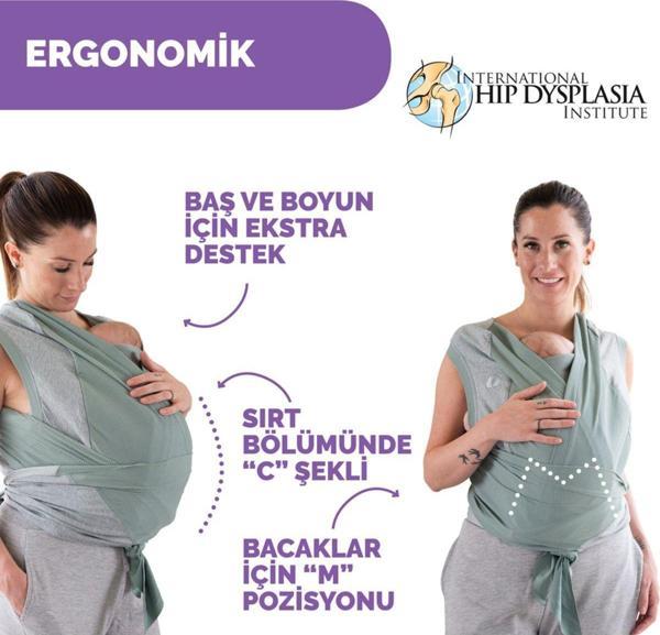 Boppy Comfyhug Kanguru Sılver Green - Image 1