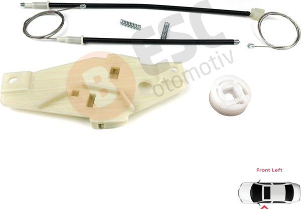 Toyota Corolla Sedan 1993-1997 için Ön Sol Cam Kriko Seti - Image 1